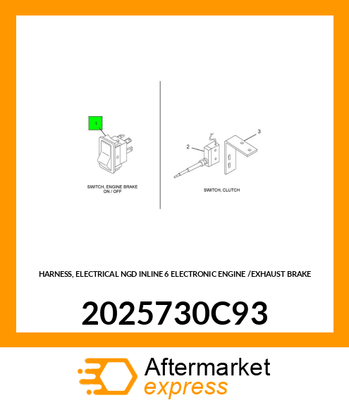 HARNESS, ELECTRICAL NGD INLINE 6 ELECTRONIC ENGINE /EXHAUST BRAKE 2025730C93