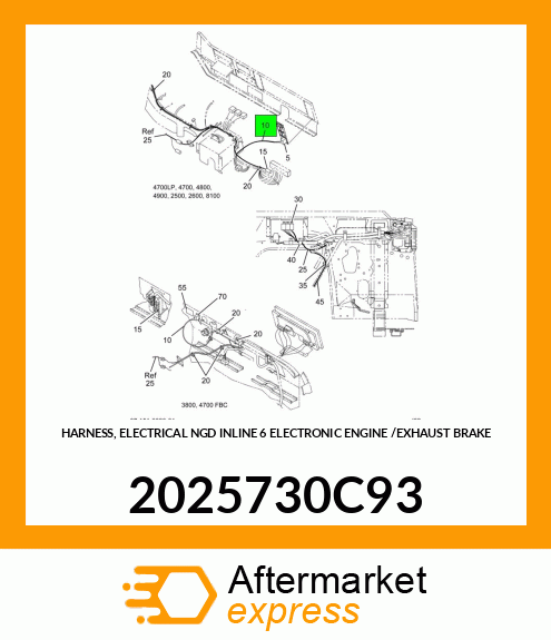 HARNESS, ELECTRICAL NGD INLINE 6 ELECTRONIC ENGINE /EXHAUST BRAKE 2025730C93