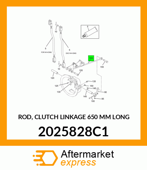 ROD, CLUTCH LINKAGE 650 MM LONG 2025828C1