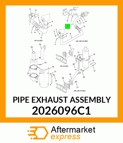 PIPE EXHAUST ASSEMBLY 2026096C1