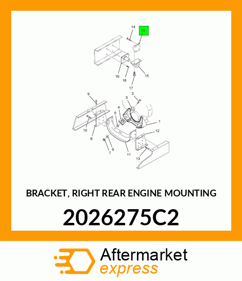 BRACKET, RIGHT REAR ENGINE MOUNTING 2026275C2