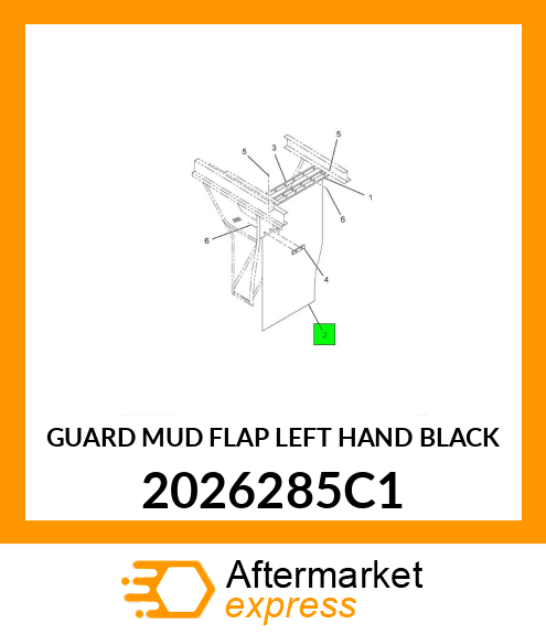 GUARD MUD FLAP LEFT HAND BLACK 2026285C1