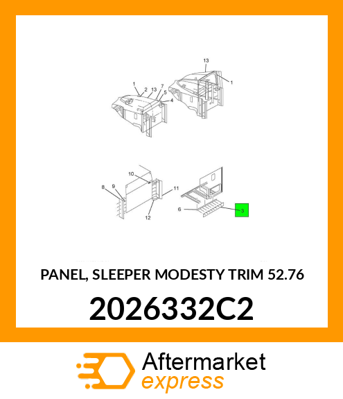 PANEL, SLEEPER MODESTY TRIM 52.76" 2026332C2