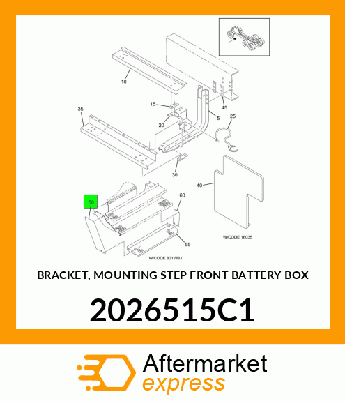 BRACKET, MOUNTING STEP FRONT BATTERY BOX 2026515C1