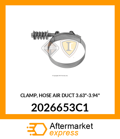 CLAMP, HOSE AIR DUCT 3.63"-3.94" 2026653C1