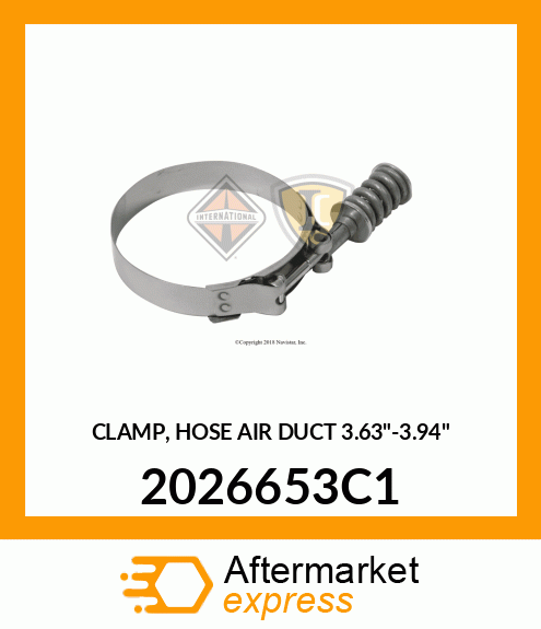 CLAMP, HOSE AIR DUCT 3.63"-3.94" 2026653C1