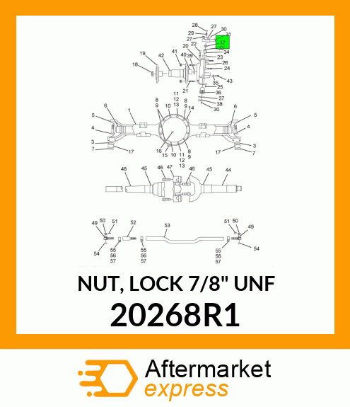 NUT, LOCK 7/8" UNF 20268R1