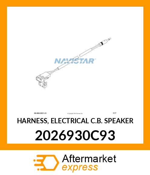 HARNESS, ELECTRICAL C.B. SPEAKER 2026930C93