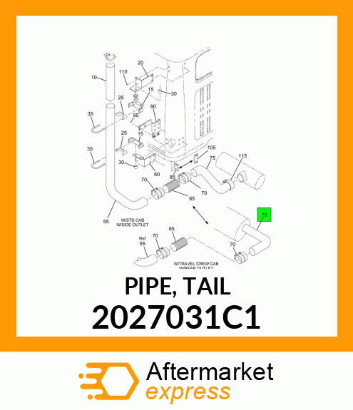 PIPE, TAIL 2027031C1