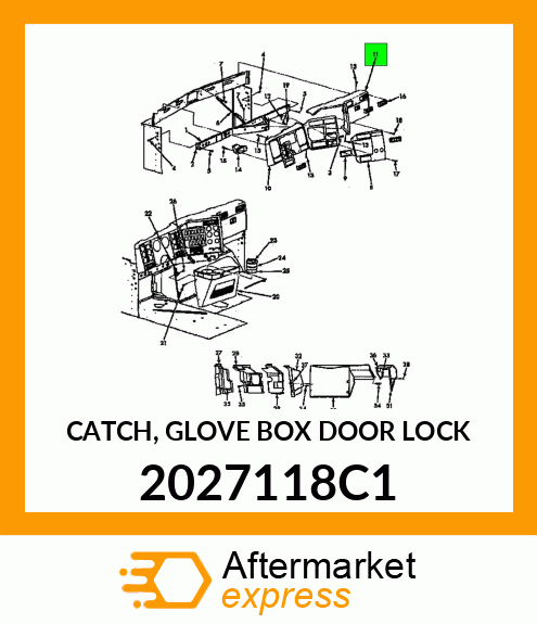 CATCH, GLOVE BOX DOOR LOCK 2027118C1