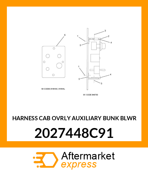 HARNESS CAB OVRLY AUXILIARY BUNK BLWR 2027448C91