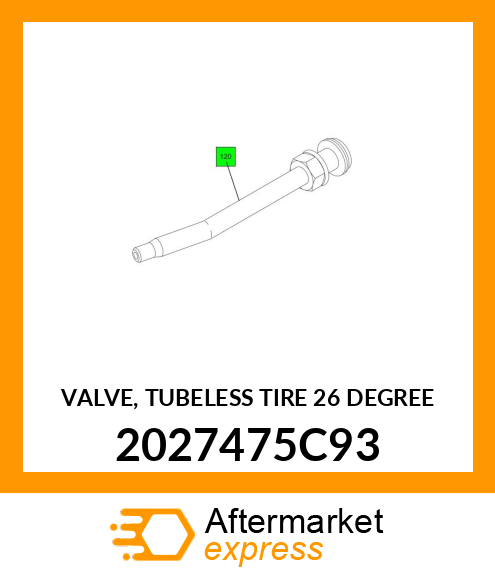 VALVE, TUBELESS TIRE 26 DEGREE 2027475C93