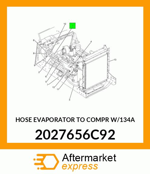 HOSE EVAPORATOR TO COMPR W/134A 2027656C92