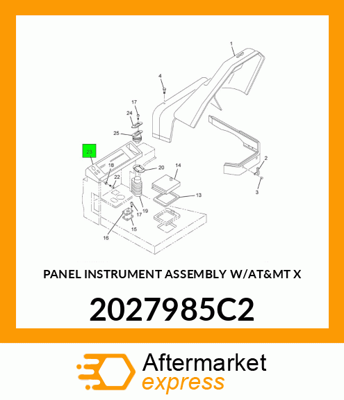 PANEL INSTRUMENT ASSEMBLY W/AT&MT X 2027985C2