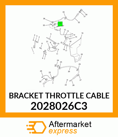 BRACKET THROTTLE CABLE 2028026C3