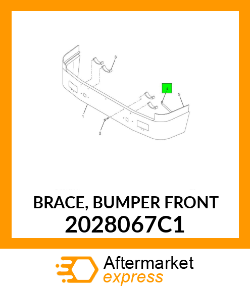 BRACE, BUMPER FRONT 2028067C1