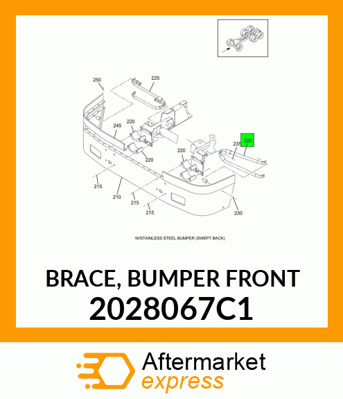 BRACE, BUMPER FRONT 2028067C1