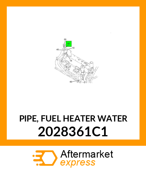 PIPE, FUEL HEATER WATER 2028361C1