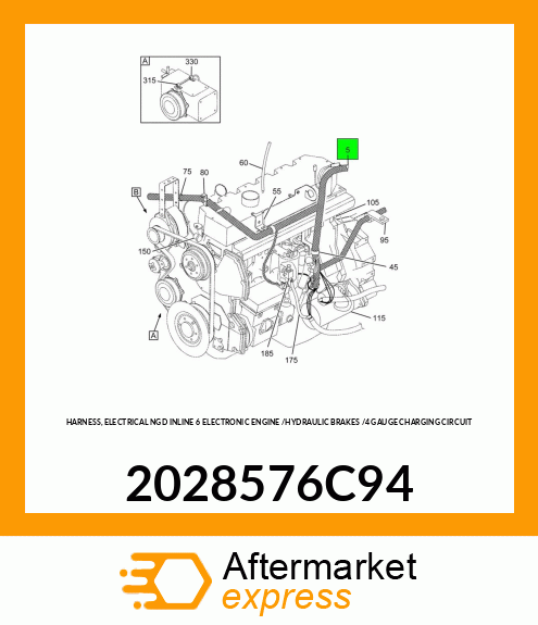 HARNESS, ELECTRICAL NGD INLINE 6 ELECTRONIC ENGINE /HYDRAULIC BRAKES /4 GAUGE CHARGING CIRCUIT 2028576C94