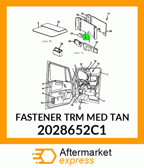 FASTENER TRM MED TAN 2028652C1