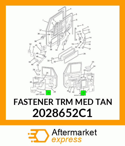 FASTENER TRM MED TAN 2028652C1