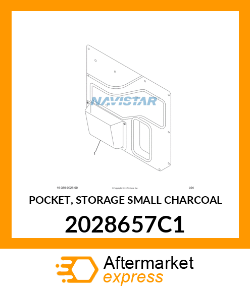 POCKET, STORAGE SMALL CHARCOAL 2028657C1
