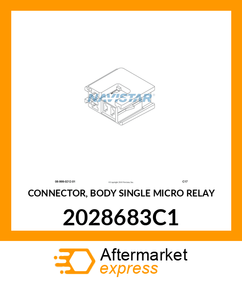 CONNECTOR, BODY SINGLE MICRO RELAY 2028683C1