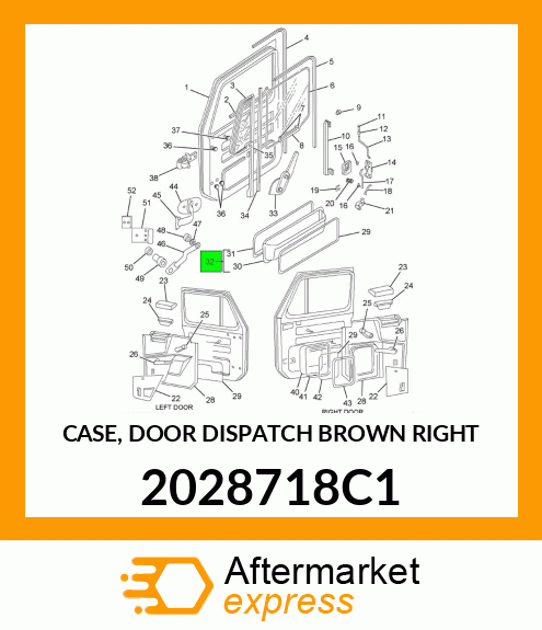 CASE, DOOR DISPATCH BROWN RIGHT 2028718C1