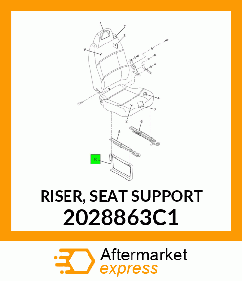 RISER, SEAT SUPPORT 2028863C1