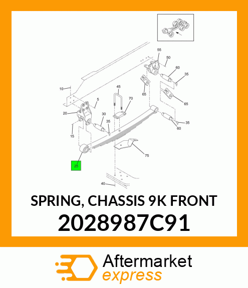 SPRING, CHASSIS 9K FRONT 2028987C91