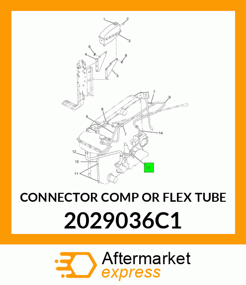 CONNECTOR COMP OR FLEX TUBE 2029036C1