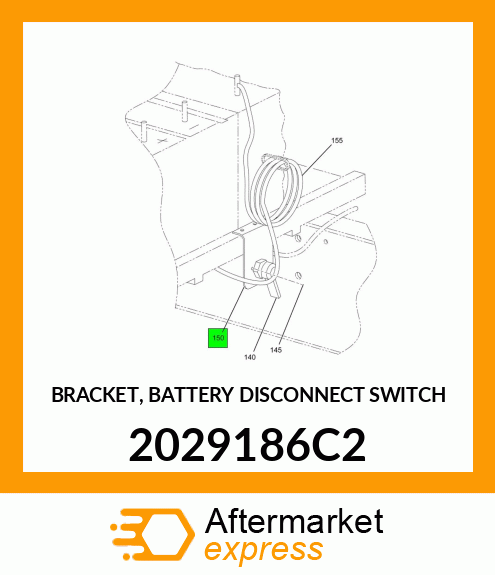 BRACKET, BATTERY DISCONNECT SWITCH 2029186C2