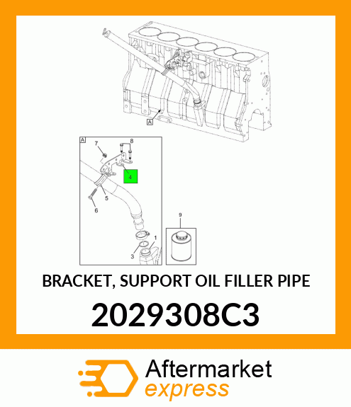 BRACKET, SUPPORT OIL FILLER PIPE 2029308C3