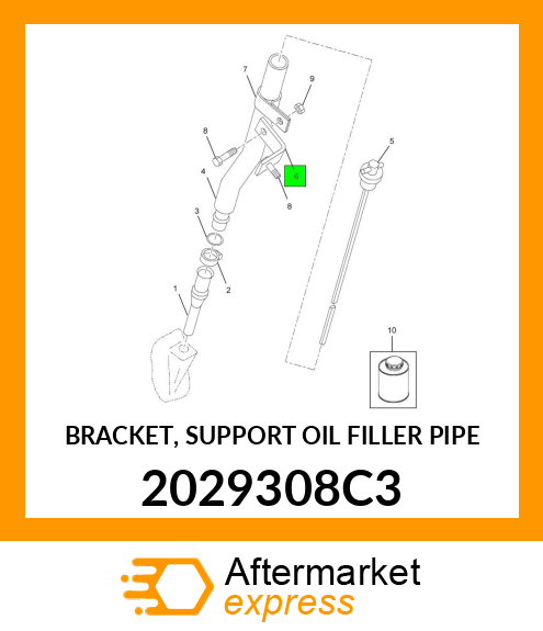 BRACKET, SUPPORT OIL FILLER PIPE 2029308C3