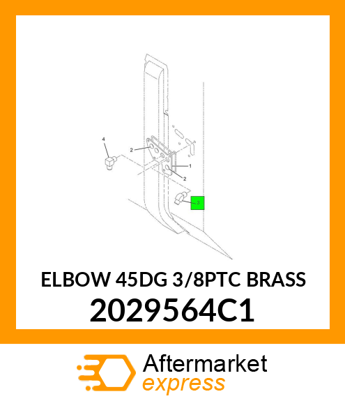 ELBOW 45DG 3/8PTC BRASS 2029564C1