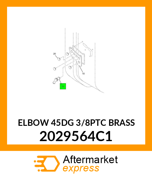 ELBOW 45DG 3/8PTC BRASS 2029564C1