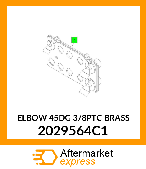 ELBOW 45DG 3/8PTC BRASS 2029564C1