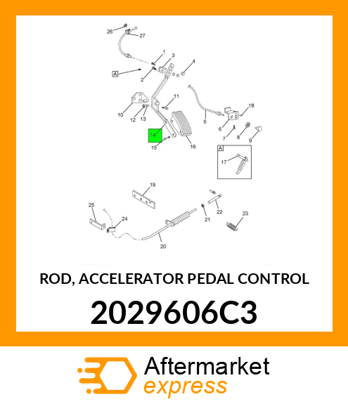 ROD, ACCELERATOR PEDAL CONTROL 2029606C3