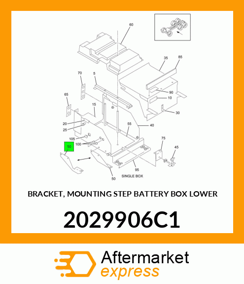 BRACKET, MOUNTING STEP BATTERY BOX LOWER 2029906C1