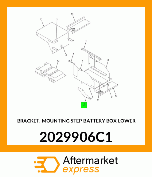 BRACKET, MOUNTING STEP BATTERY BOX LOWER 2029906C1