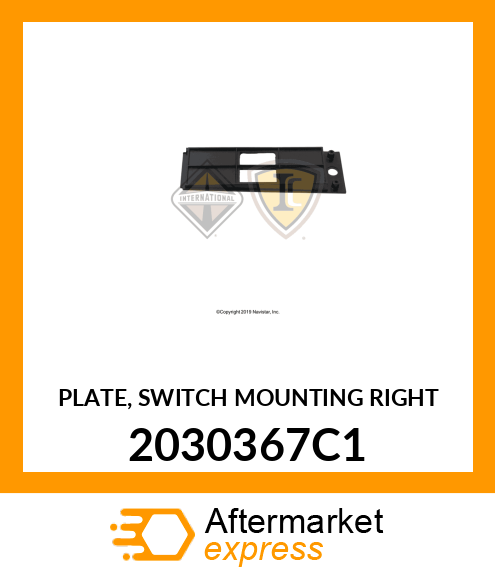 PLATE, SWITCH MOUNTING RIGHT 2030367C1