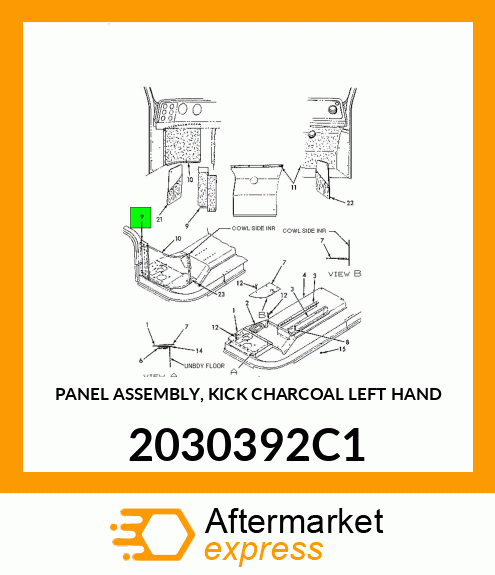 PANEL ASSEMBLY, KICK CHARCOAL LEFT HAND 2030392C1