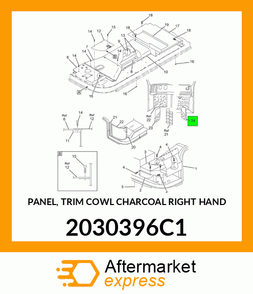 PANEL, TRIM COWL CHARCOAL RIGHT HAND 2030396C1