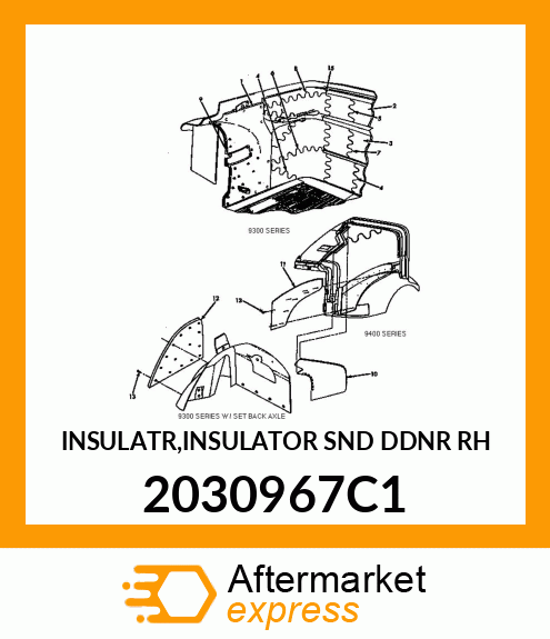 INSULATR,INSULATOR SND DDNR RH 2030967C1