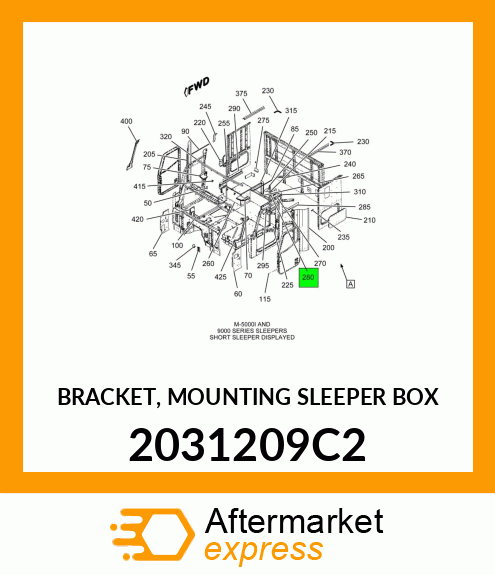 BRACKET, MOUNTING SLEEPER BOX 2031209C2