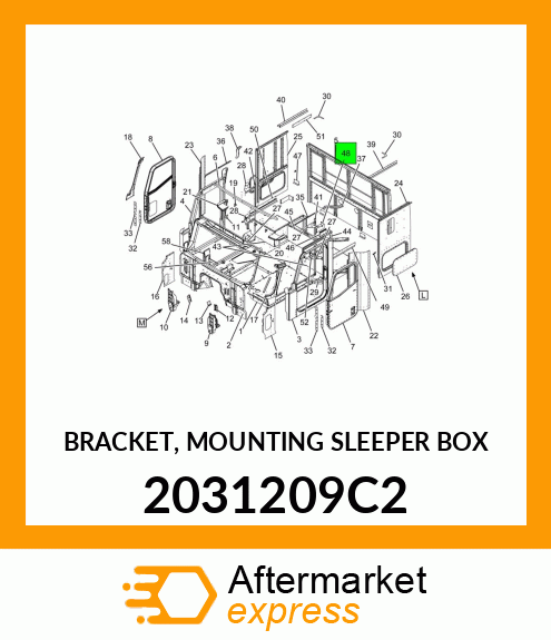 BRACKET, MOUNTING SLEEPER BOX 2031209C2