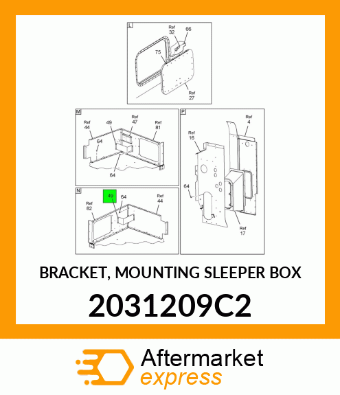 BRACKET, MOUNTING SLEEPER BOX 2031209C2