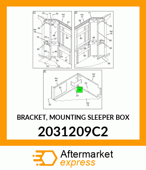 BRACKET, MOUNTING SLEEPER BOX 2031209C2