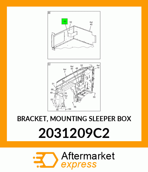 BRACKET, MOUNTING SLEEPER BOX 2031209C2