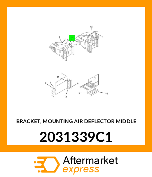 BRACKET, MOUNTING AIR DEFLECTOR MIDDLE 2031339C1